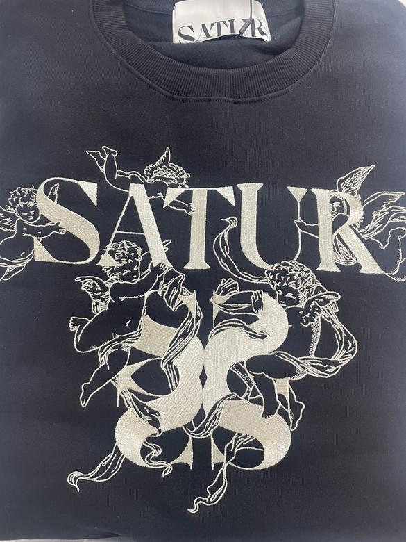 SATUR | 세터 | 엔젤 그래픽 스웨트셔츠 네이비