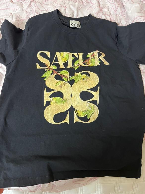[男女共用]★SATUR★Apero Leaf Graphic T-Shirt★半袖Tシャツ MUSINSA | SATUR Apero Leaf Graphic Short Sleeve T-shirt
