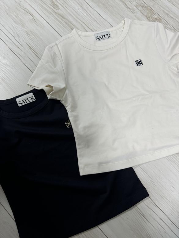 【SATUR】(W) Essential Basic Logo T-Shirt - Cream Ivory MUSINSA | SATUR Classic Small Logo Short-Sleeved T-Shirt