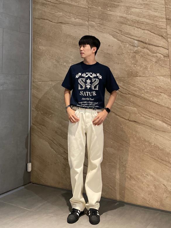 【SATUR】Classy Nostalgia Vintage Graphic TShirt Newtro Navy 848424ce14e3ca26705f52e824b7ed