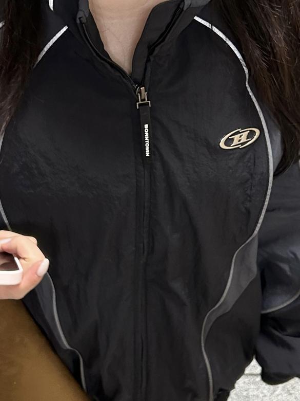 BORNTOWIN | NYLON BLOCK JACKET - 블랙 스타일