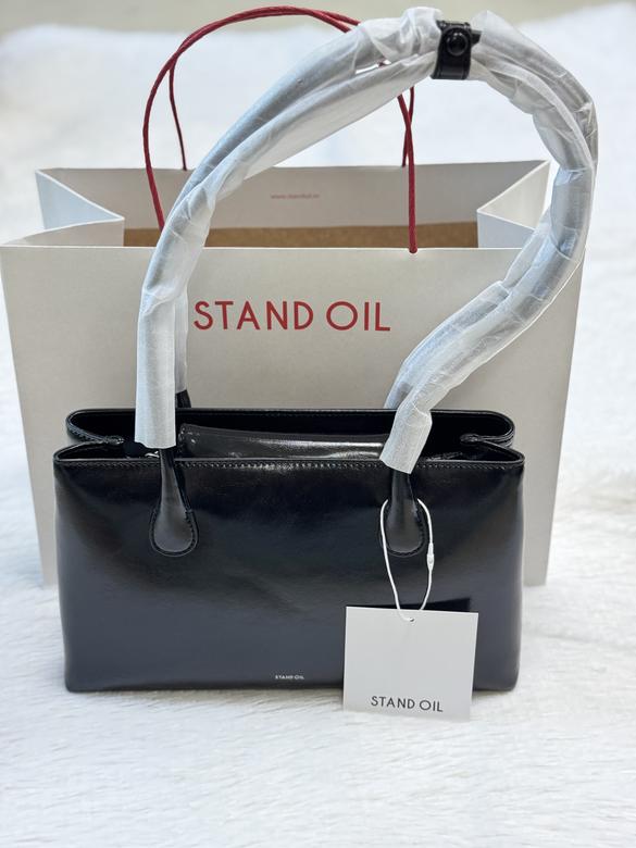Stand Oil Square Low ブラックトートバッグ Stand Oil Square Low Bag [3 colours] – Lumière Studio